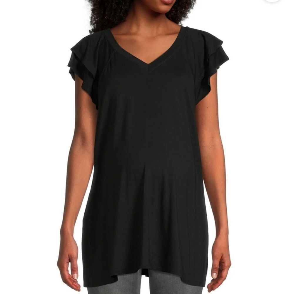 Time and Tru Black Women's Top sz M
